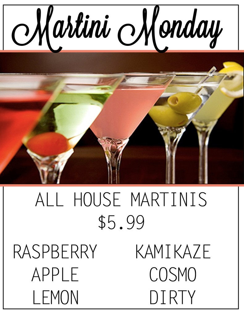 martini monday Gustons Grille and Tap